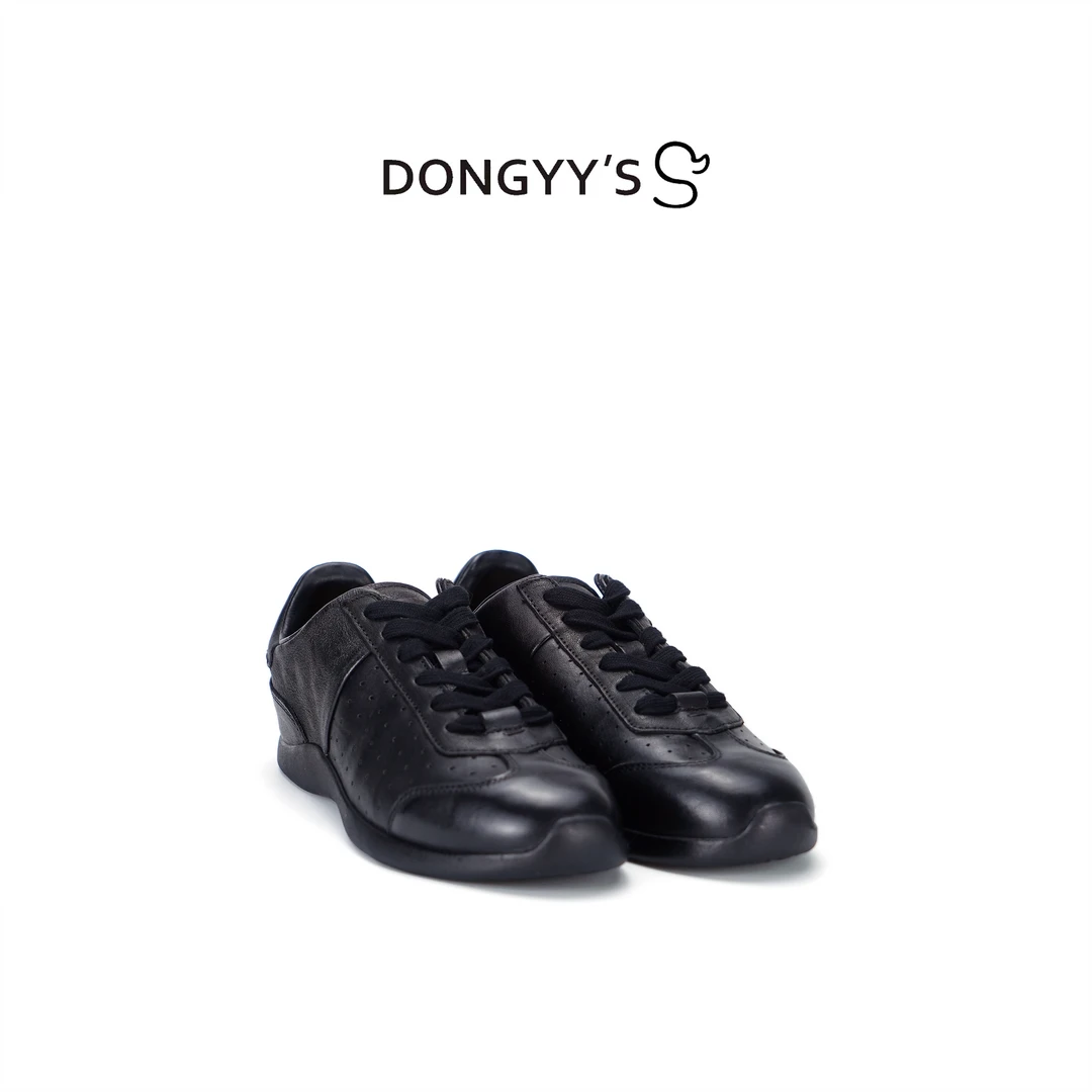 Dongyy's618特清！黑色牛皮时尚休闲鞋