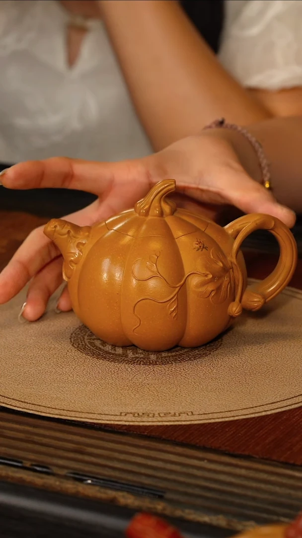 茶壶紫砂宜兴紫砂WJ 贡段 南瓜壶