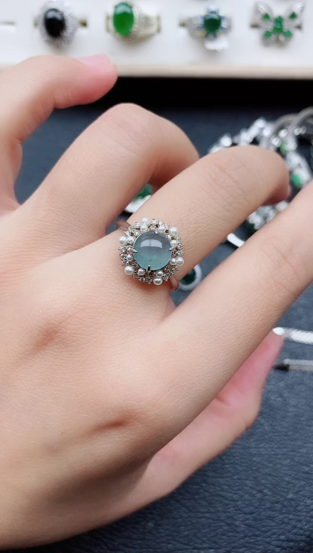 【闪购商品】翡翠戒指银S925镶嵌11111