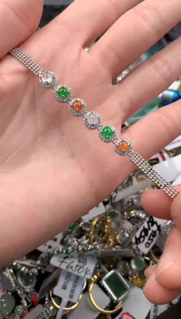 银S925镶嵌戒指翡翠4                     1