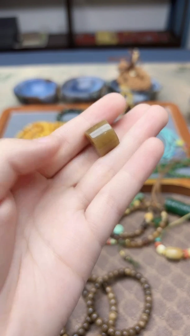 未镶嵌和田玉挂件白***崖和田玉桶珠配饰ZD赠皮绳