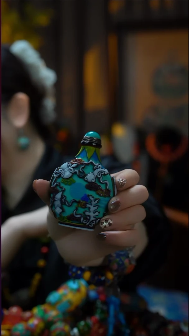 手工艺品琉璃老琉璃百搭复古鼻烟壶