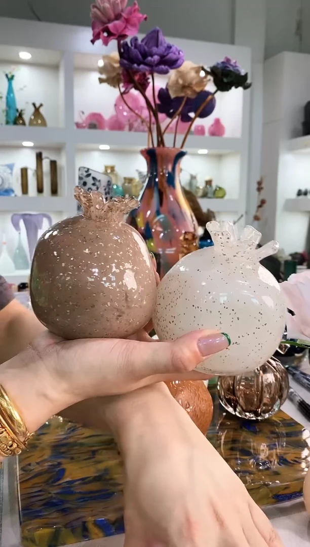 ?**玉慕忆家手作琉璃花瓶一对