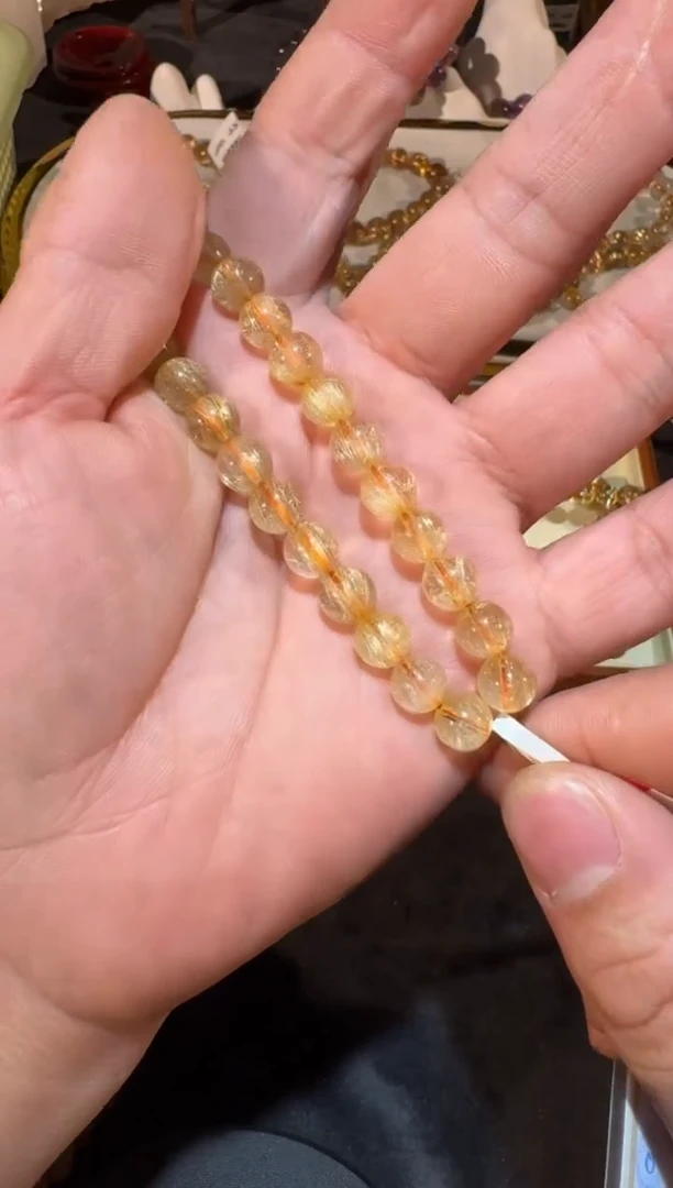 未镶嵌手串发晶SJ-087金发晶