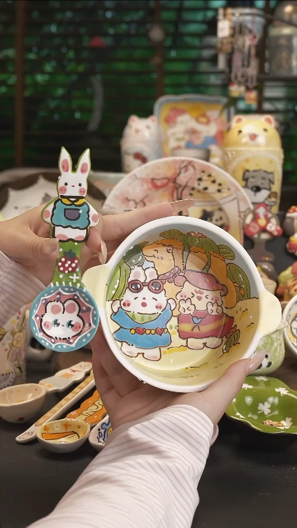 吃****?【原创设计】景德镇手绘陶瓷