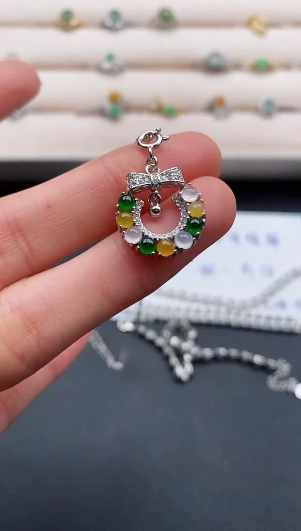 银S925镶嵌戒指翡翠33333333+6