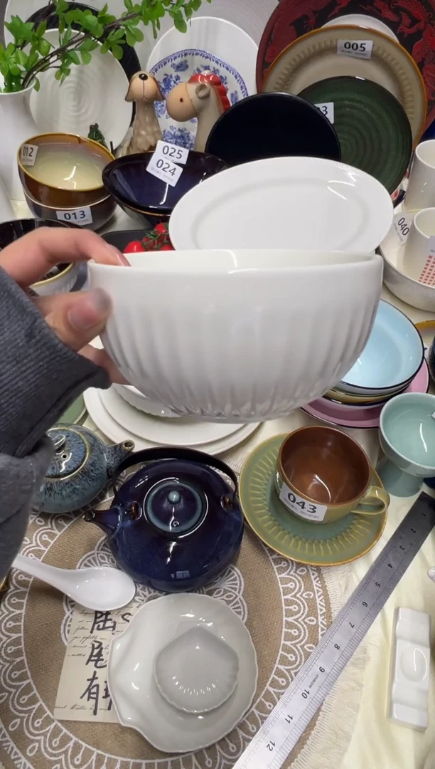 新骨瓷A品 暖白 折纸 雏菊 5寸 碗