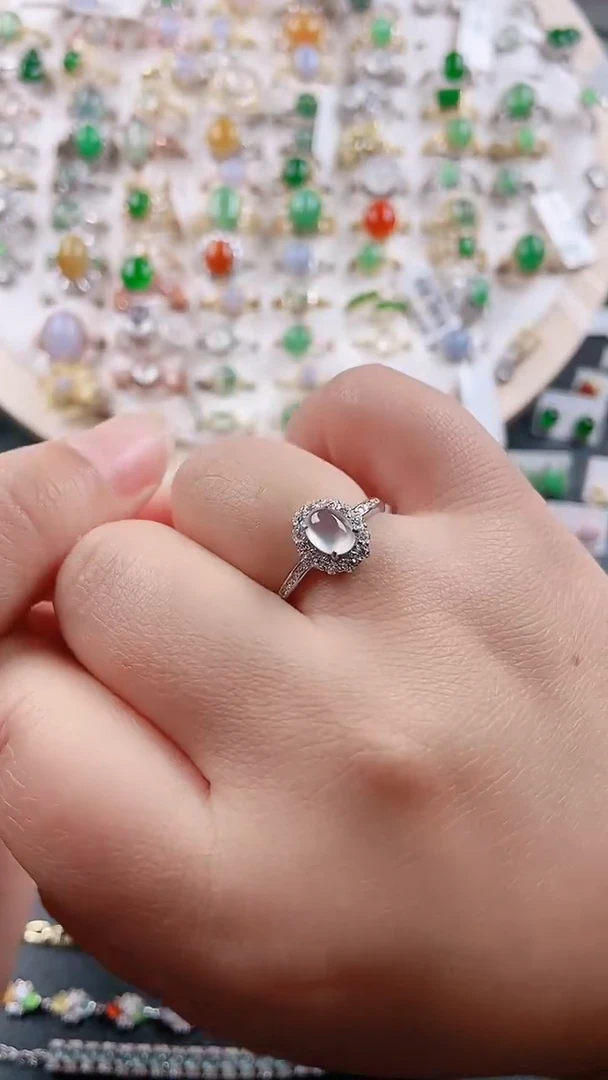 【闪购商品】翡翠戒指银S925镶嵌1111