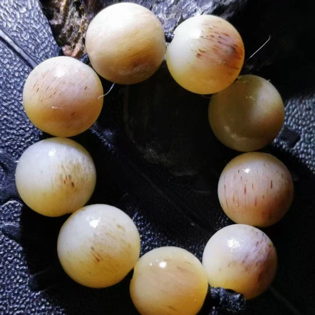 纯铜大理石手链 非金属材质羽毛大理石天然大颗粒手链经典款