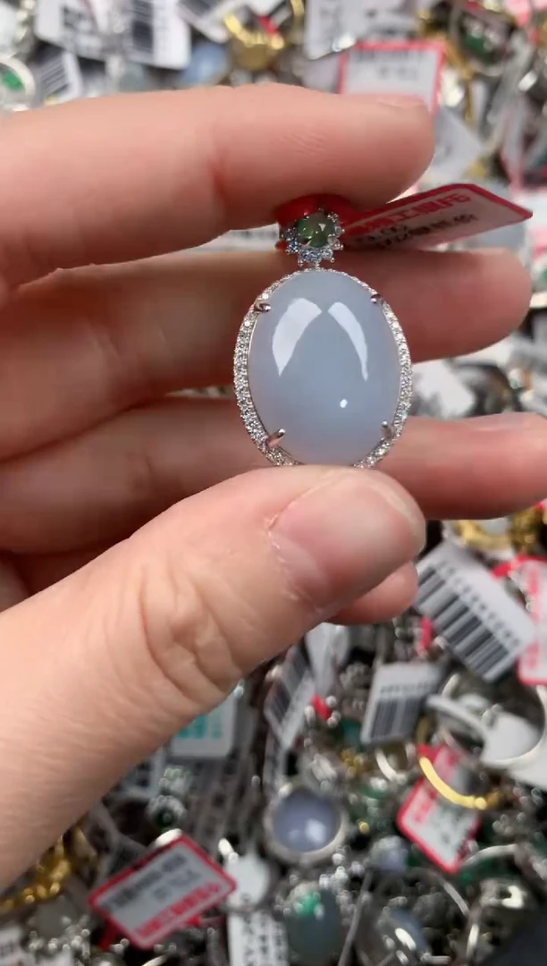 银S925镶嵌戒指翡翠141414----3