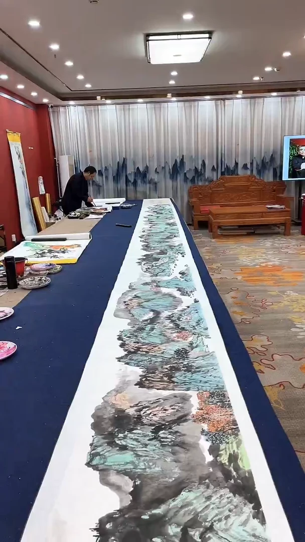 书法田双乐国画长卷