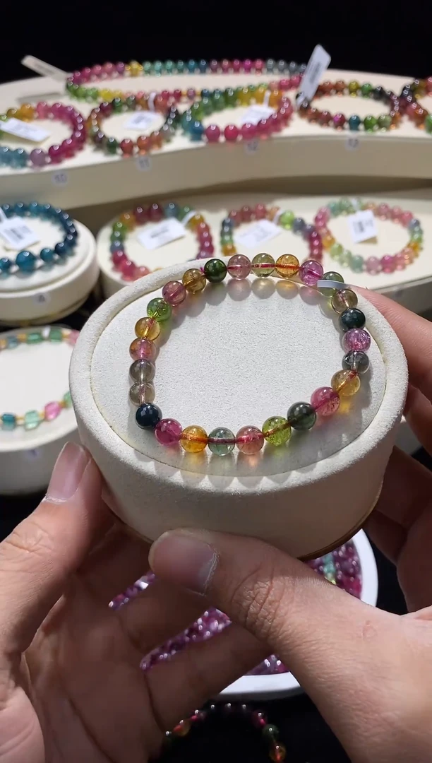 【闪购商品】碧玺手链未镶嵌9号老矿糖果B0961多样性发一