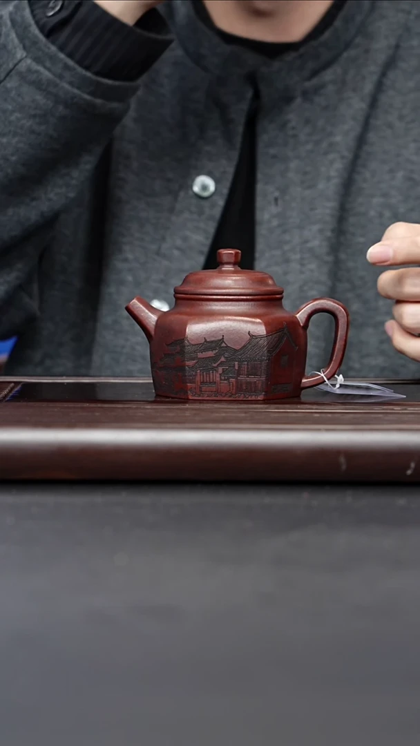 茶壶紫砂宜兴紫砂 江南德钟龙山古乌泥 周昌荣 283