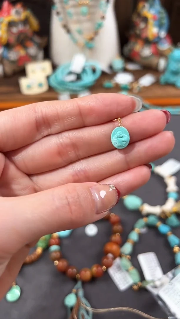 【闪购商品】绿松石提溜18K金镶嵌绿松石提溜