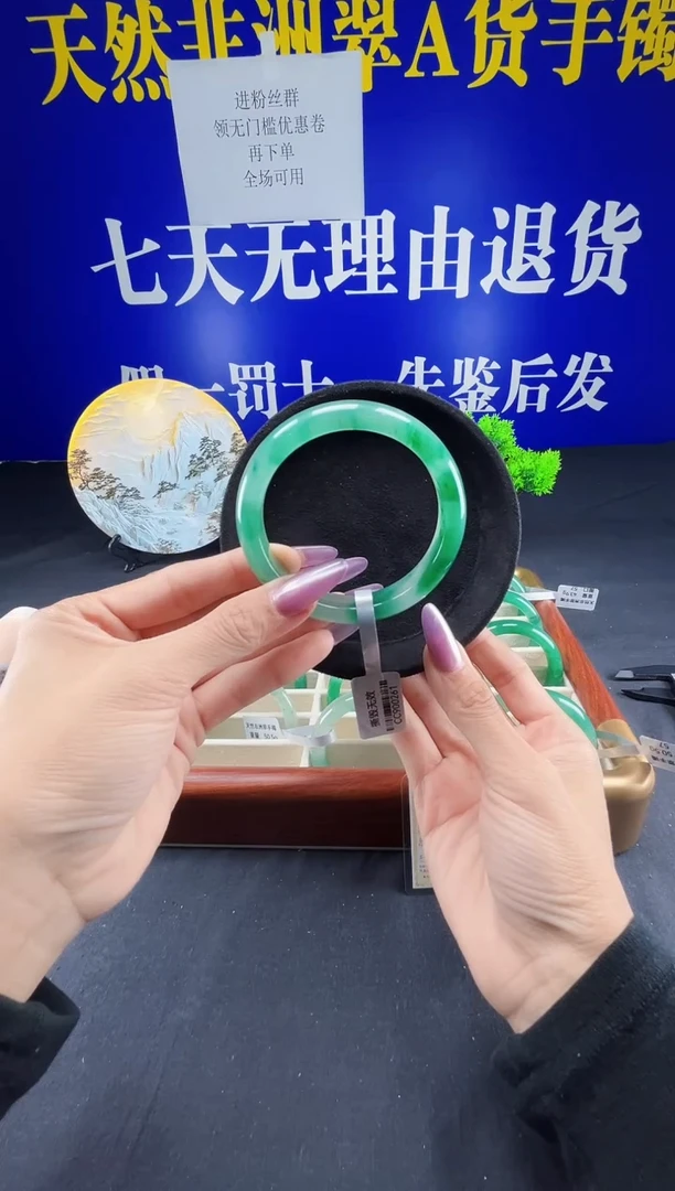 未镶嵌手镯石英质玉（非洲翠）真品上等纯天然非洲翠玉手镯石英质玉