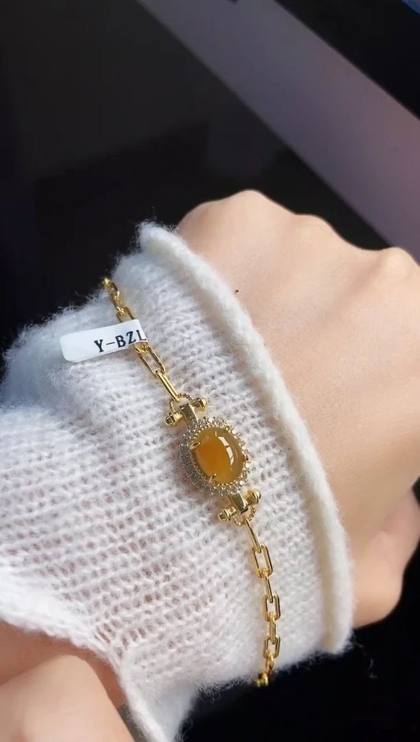 银S925镶嵌手链翡翠12