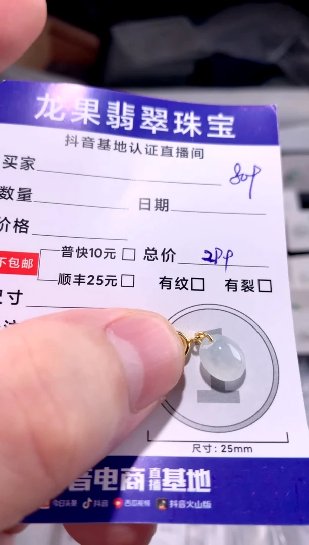 颈饰未镶嵌翡翠蛋面小提溜809