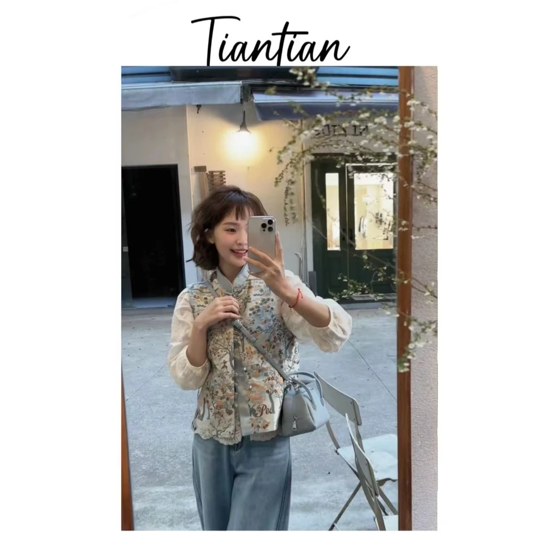 酸酸推荐【繁花】春节战袍~中式国风马甲女6012