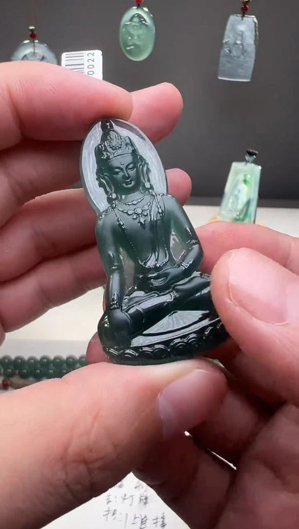 吊坠(不含链)未镶嵌翡翠观音