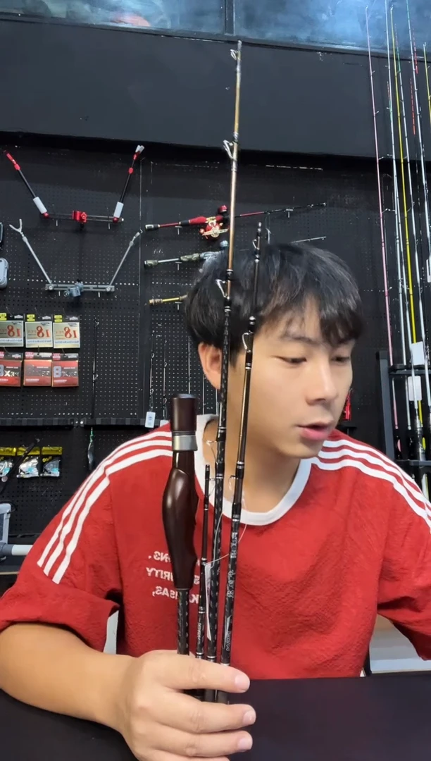 筏痴黑檀木筏竿 一杆三节