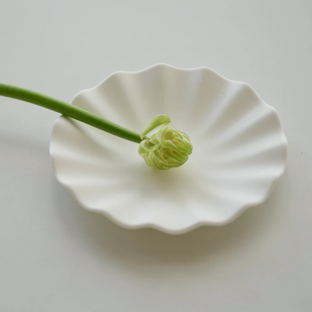 无垠器皿陶瓷壶承水果盘餐具干泡台个性白瓷建水茶盘家用简约