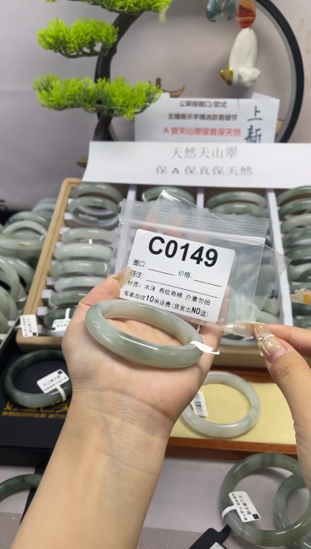 石英质玉（天山翠）手镯未镶嵌149