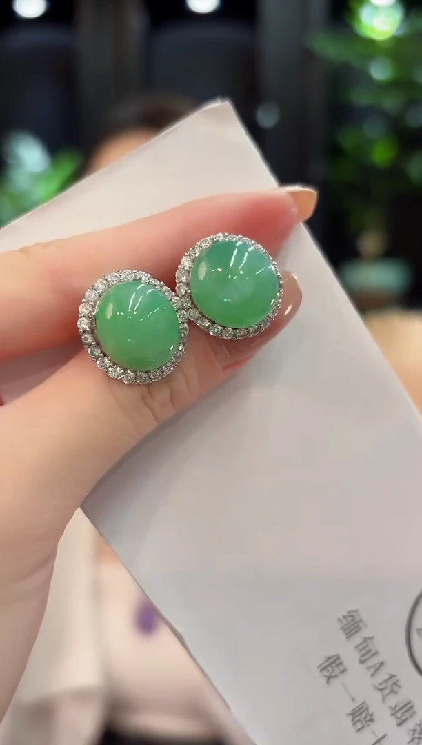 未镶嵌翡翠耳饰 缅甸A货/支持复检/一件