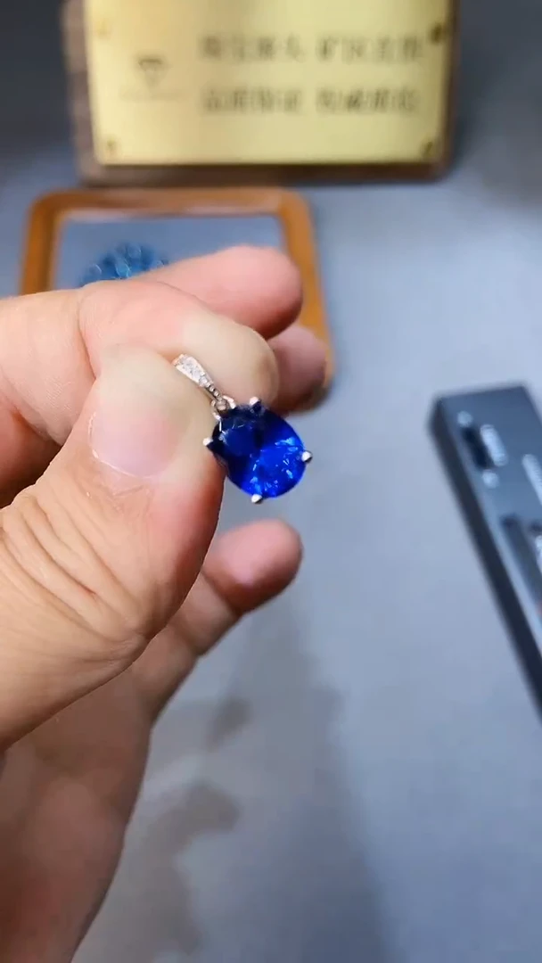 【闪购商品】蓝宝石颈饰银S925镶嵌354