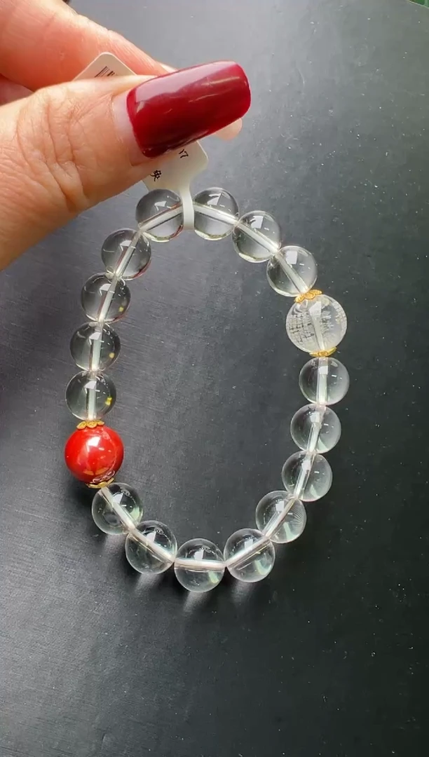 【闪购商品】水晶手串未镶嵌白水晶心经手串 Z10374