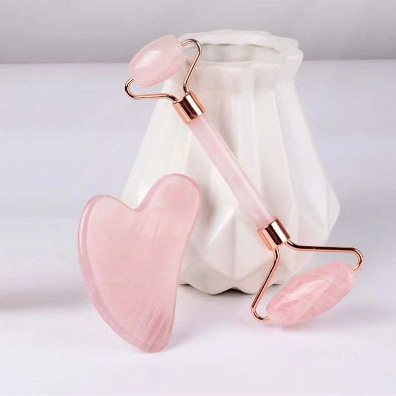 自然粉晶刮脸板按摩板清新身体疏通眼部脸部提拉美容护理用具