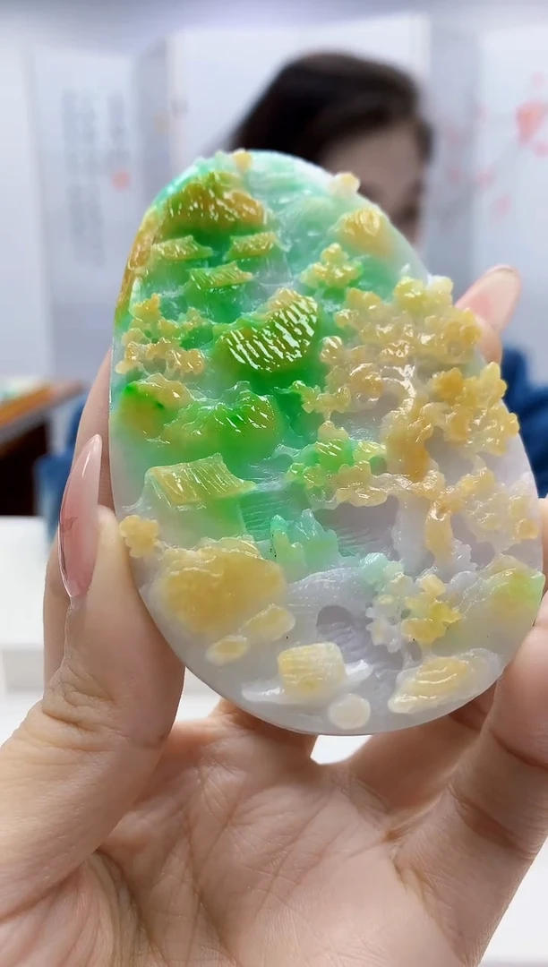 未镶嵌定制翡翠3099ty-毛货挂件85