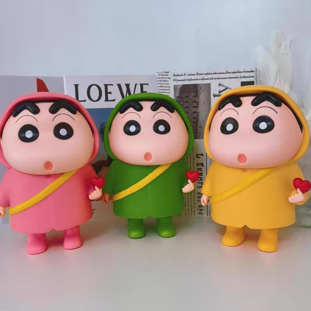 中号雨衣比心蜡笔小新玩具手办DIY