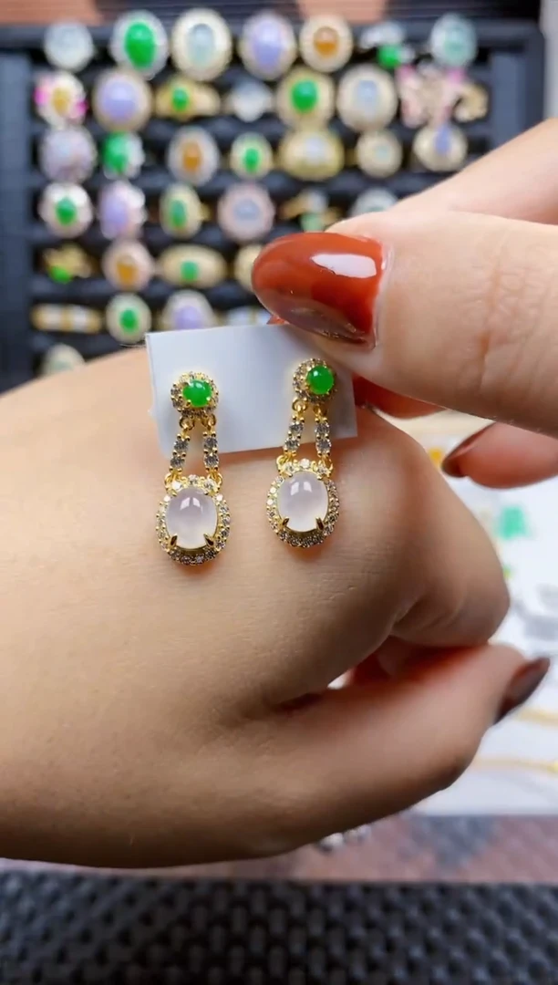 银S925镶嵌戒指翡翠216