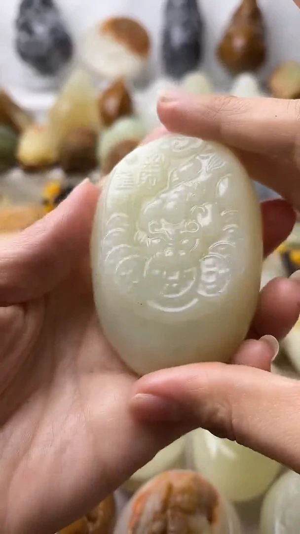 石材古青石棉纹正常不退换貔貅微瑕