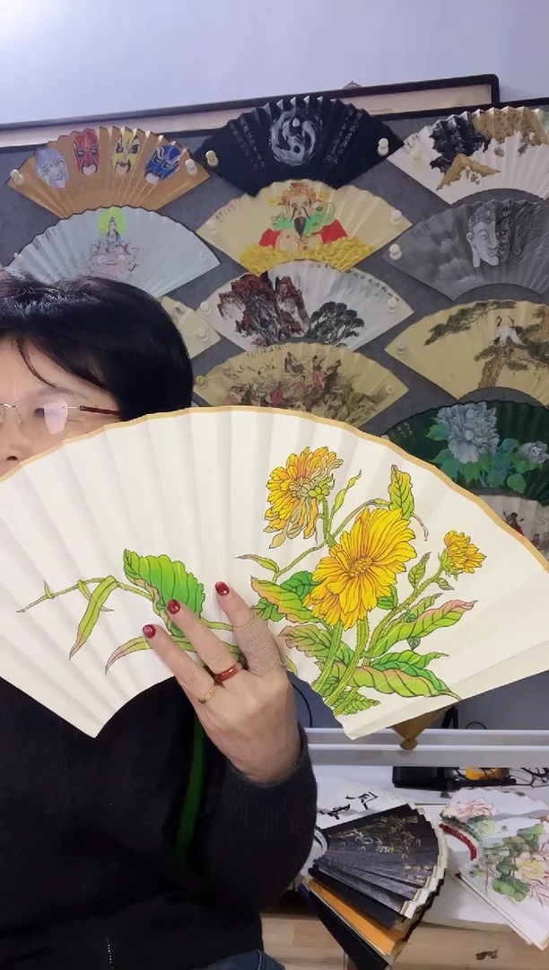 扇子九五寸十八方玉竹折扇