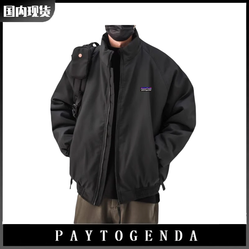巴塔正品PAYTOGENDA潮现货冬季棉衣男士加棉加厚保暖立领棉服外套