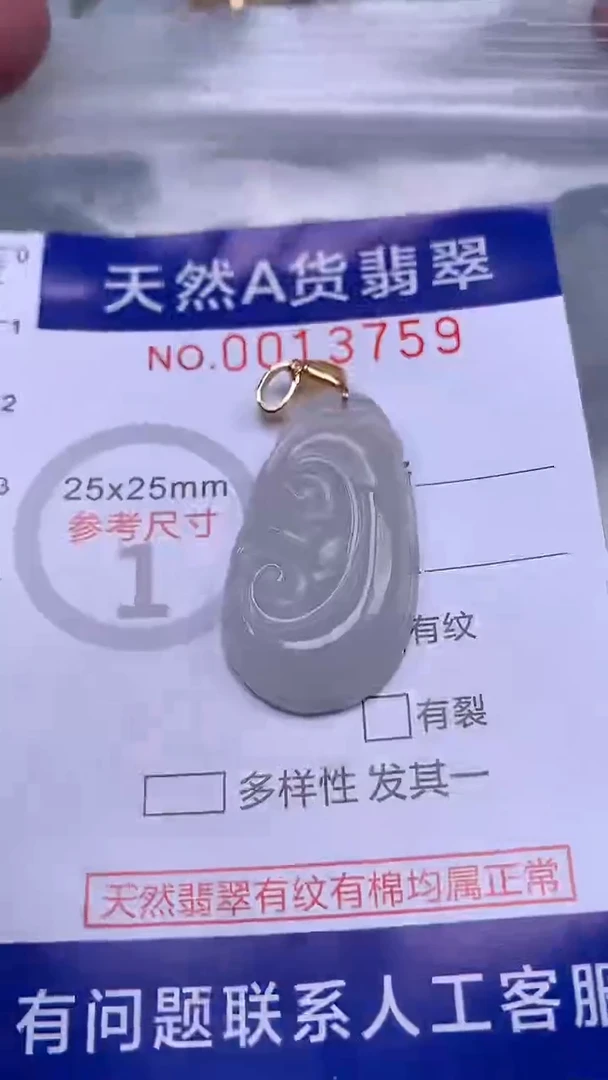 翡翠未镶嵌吊坠(不含链)1