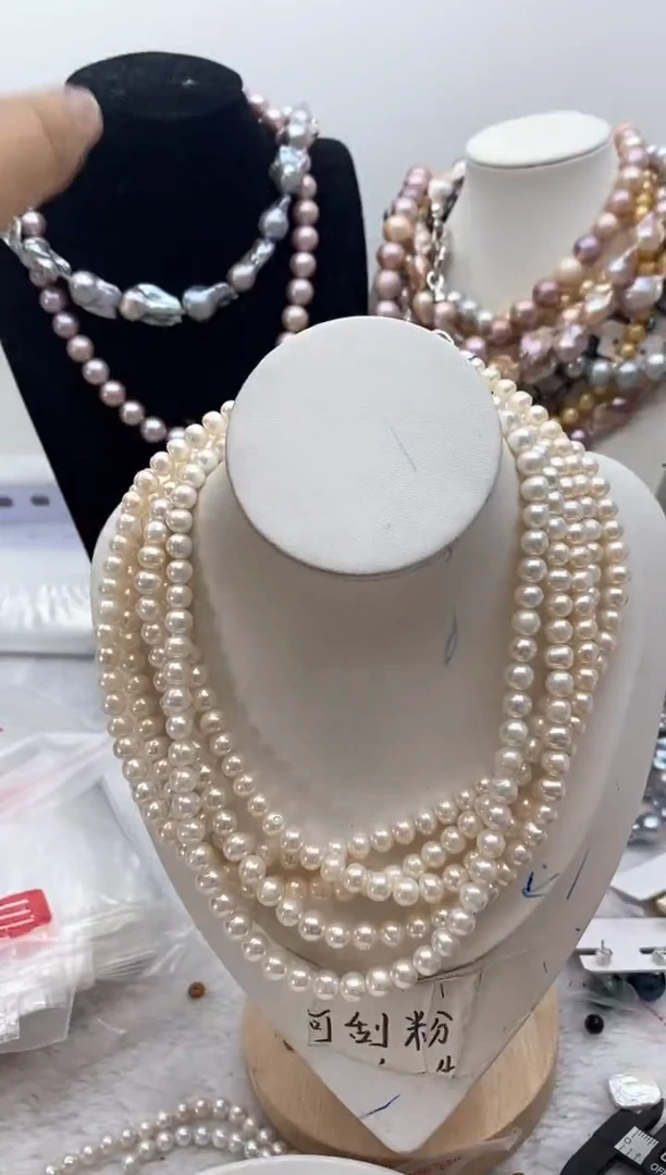 【闪购商品】淡水珍珠颈饰钛钢194