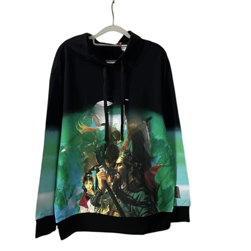 C2301 【人物印花】男士春秋季潮款休闲连帽卫衣