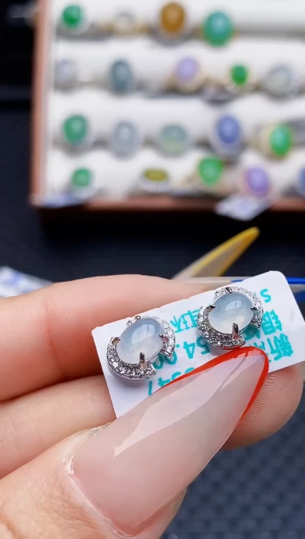 银S925镶嵌戒指翡翠3298