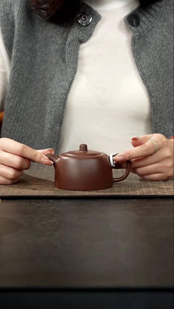 茶壶紫砂老紫泥景舟矮井栏200cc