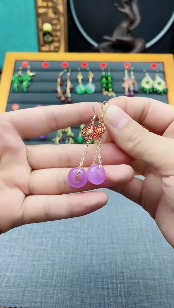 【闪购商品】玛瑙/玉髓耳钉银S925镶嵌608000