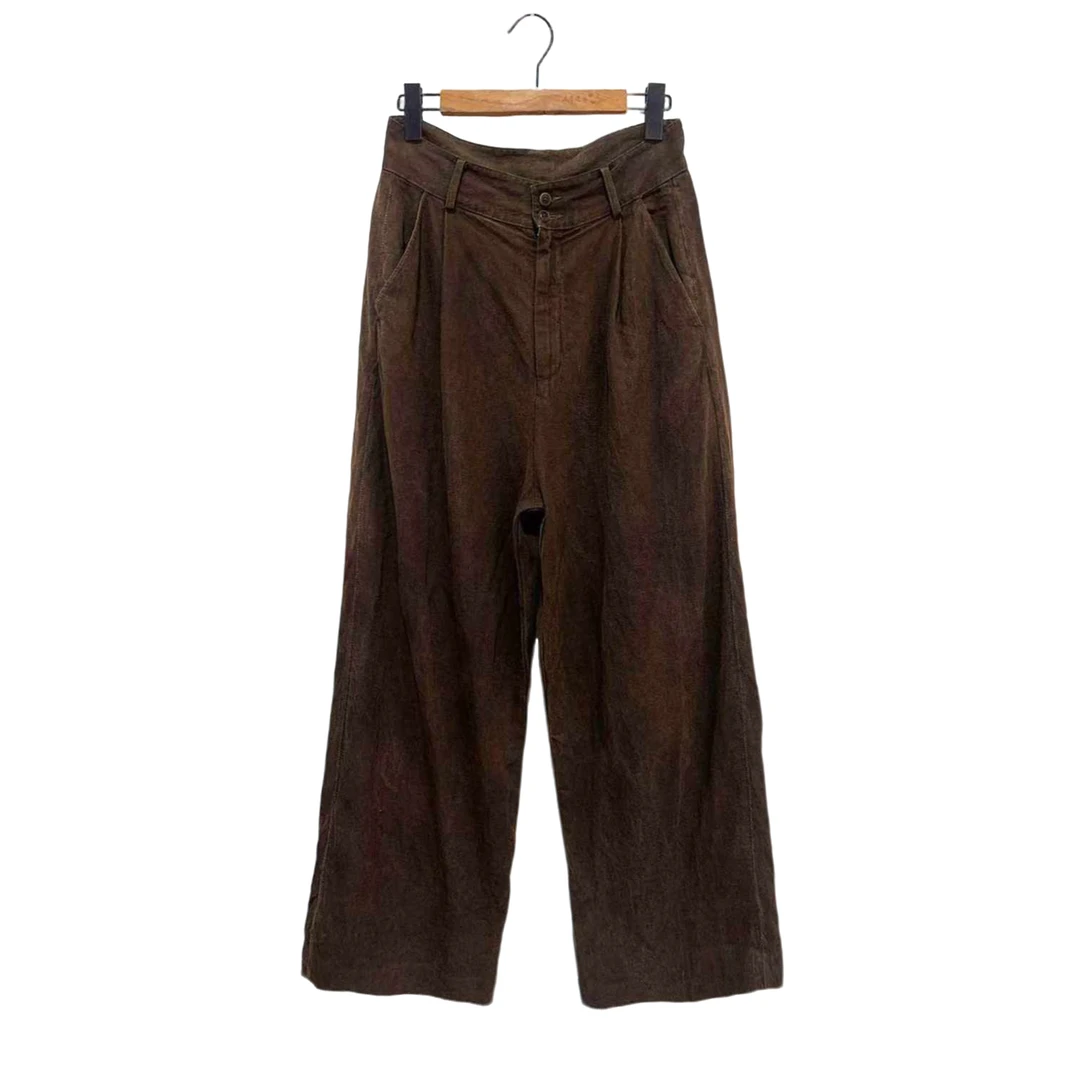 左岸迷香 秋冬上新 植物染长裤 Z24FW3002 小众文艺气质百搭舒适