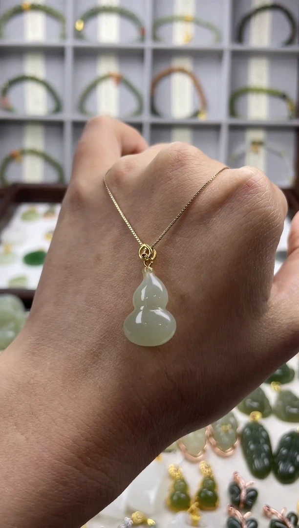 吊坠(不含链)银S925镶嵌和田玉吊坠(不含链) 银S925镶嵌 和田玉