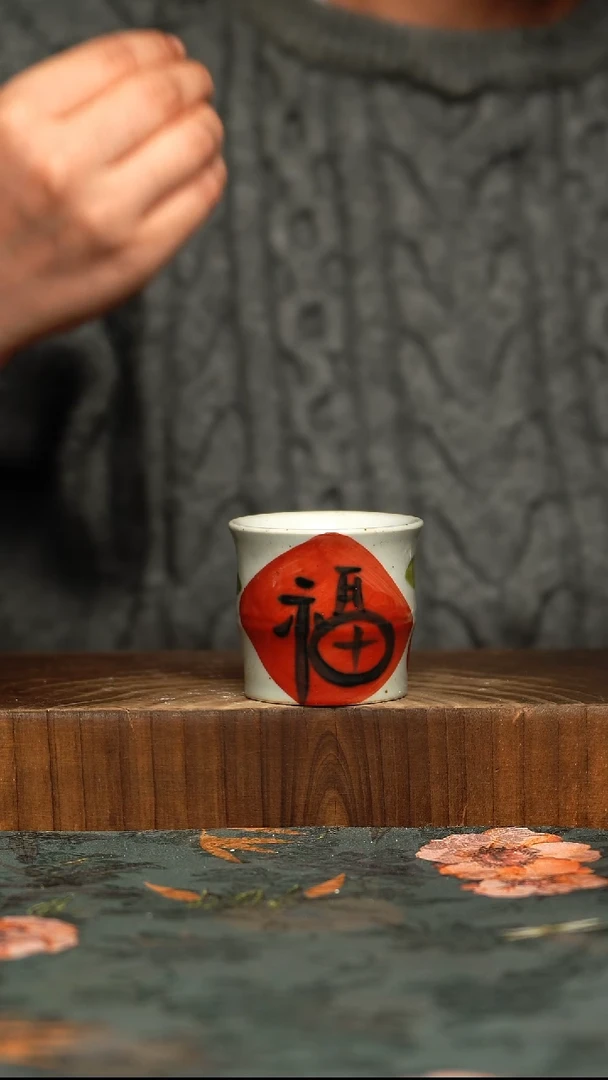 杯釉下彩手工手绘同款陶器