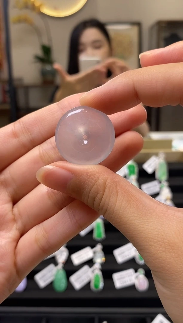 颈饰未镶嵌翡翠D7796 平安扣 含运营费