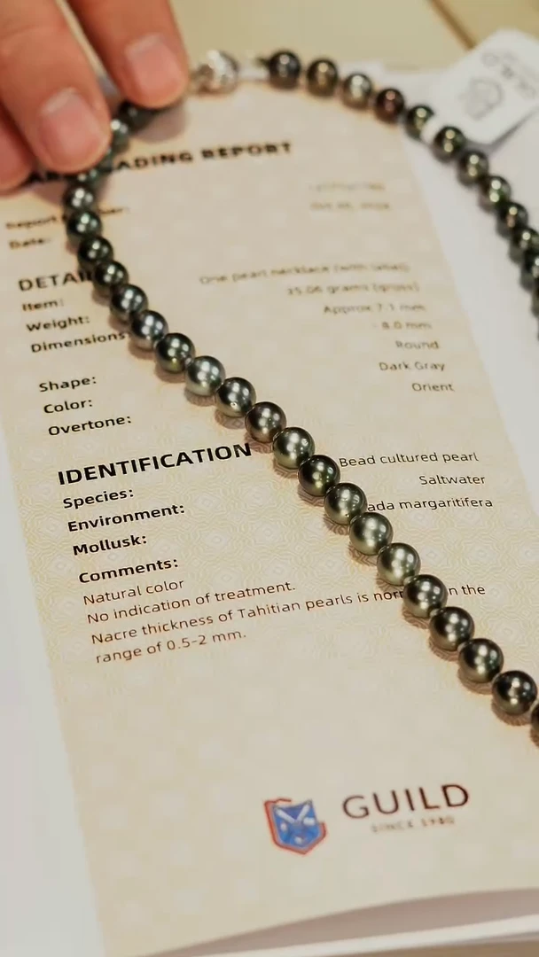 【闪购商品】海水珍珠项链14K金镶嵌莫兰迪珠链7-8m 1217127795