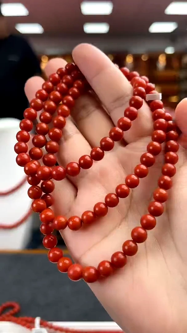 未镶嵌高品卡6南红长链南红玛瑙一件23