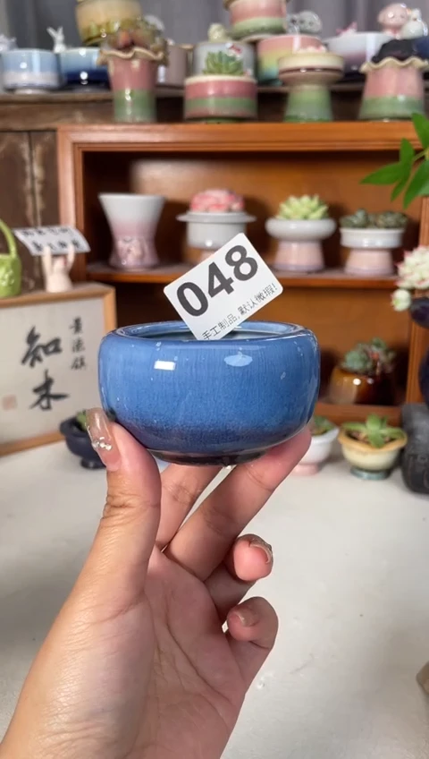 瓷片048知木小芳花盆