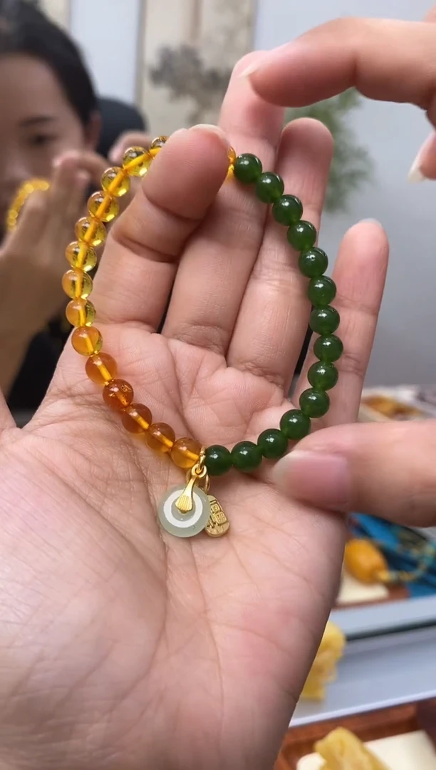 【闪购商品】琥珀裸石未镶嵌天然琥珀蜜蜡手串多样性发一